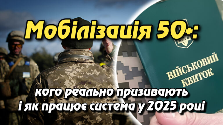 Мобілізація 50+: кого реально призивають і як працює система у 2025 році